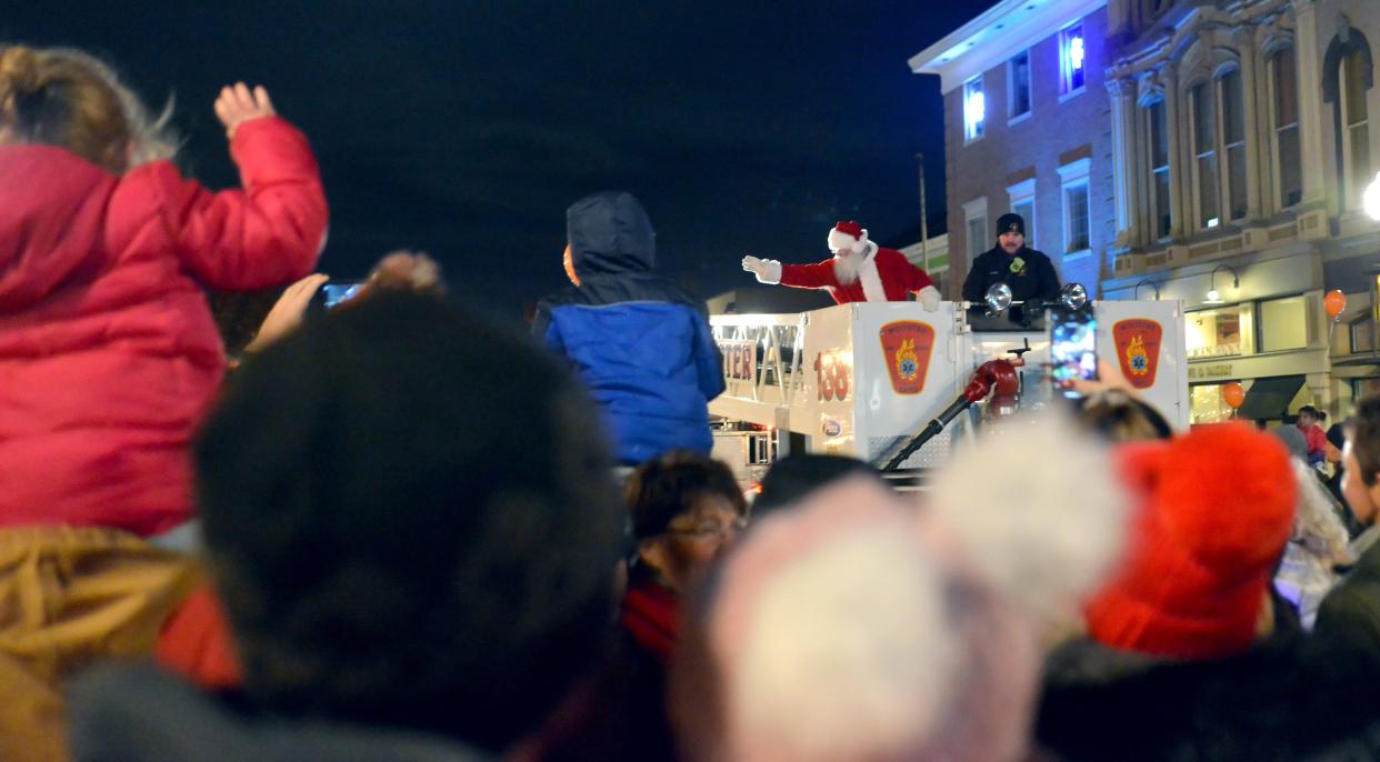 Santa arrives in downtown Wooster at a previous Window Wonderland celebration. This year's Santa arrival will be on Friday, Nov. 18.