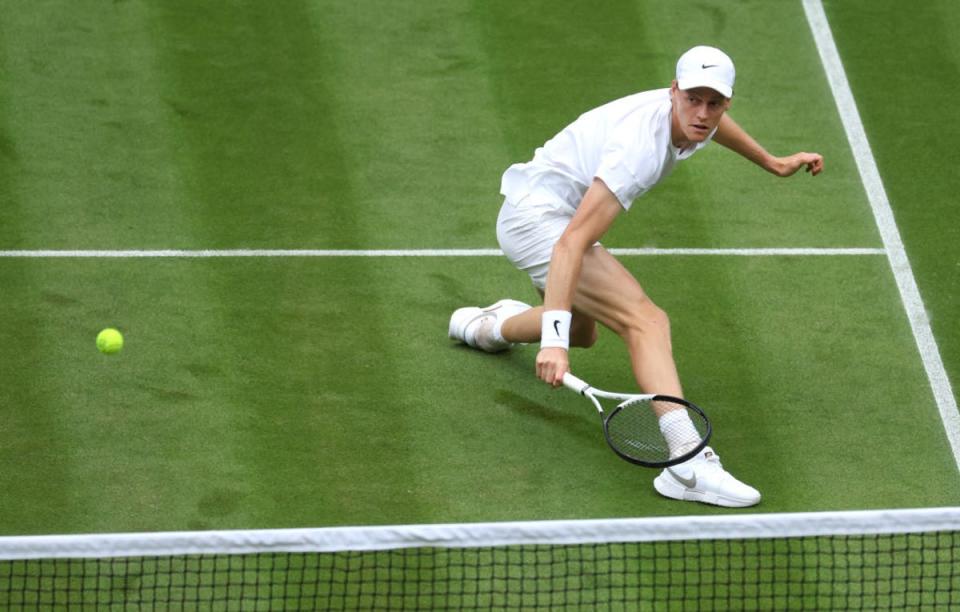 Jannik Sinner moved well on the grass and improvised impressively at times (Getty Images)