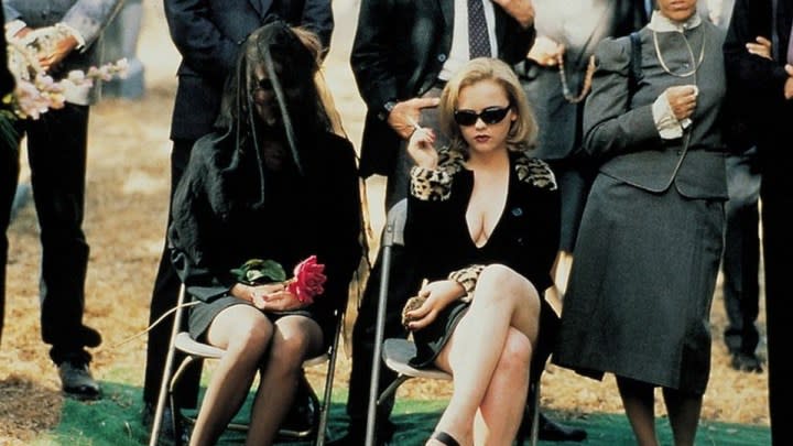 Christina Ricci as Deedee Truitt smoking at a funeral in the film The Opposite of Sex.