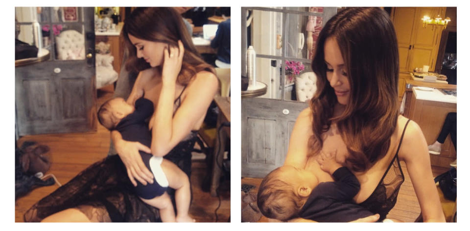 <p>Aussie model Nicole Trunfio continues her campaign to normalise breastfeeding with these two photos of her nursing her son Zion. “This should be normal!” the mum of one wrote on one of the photos. The snapshots receieved a whole host of supportive comments, with fans commending her positive campaigning. <i>[Instagram/Nicole Trunfio]</i> </p>