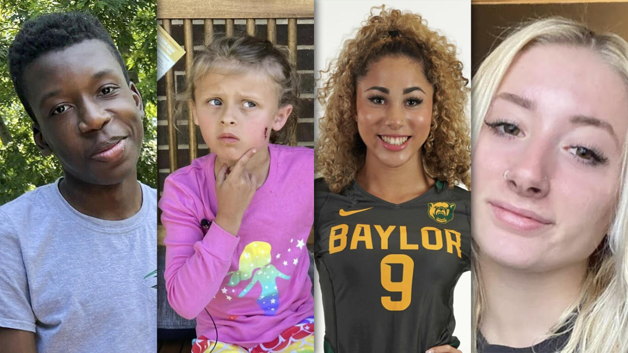 Recent shooting victims, from left: Ralph Yarl, Kinsley White, Payton Washington, Kaylin Gillis