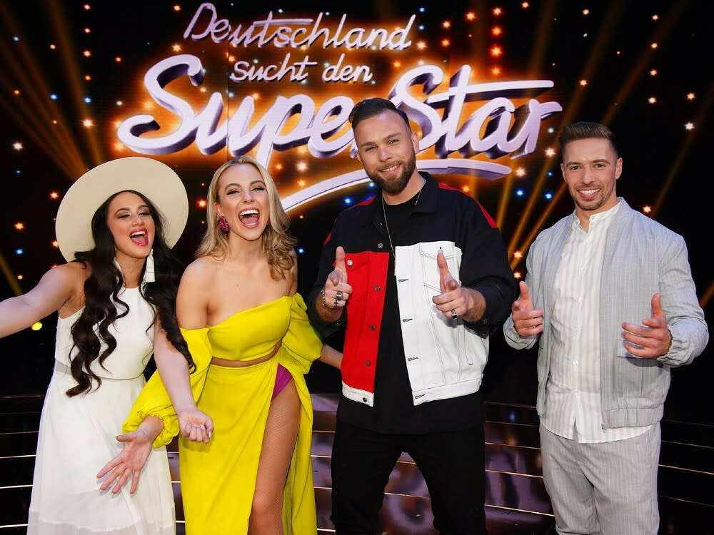 Die vier Finalisten von "DSDS" 2020 (Bild: TVNOW / Stefan Gregorowius)