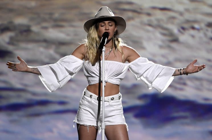 Miley Cyrus performs 