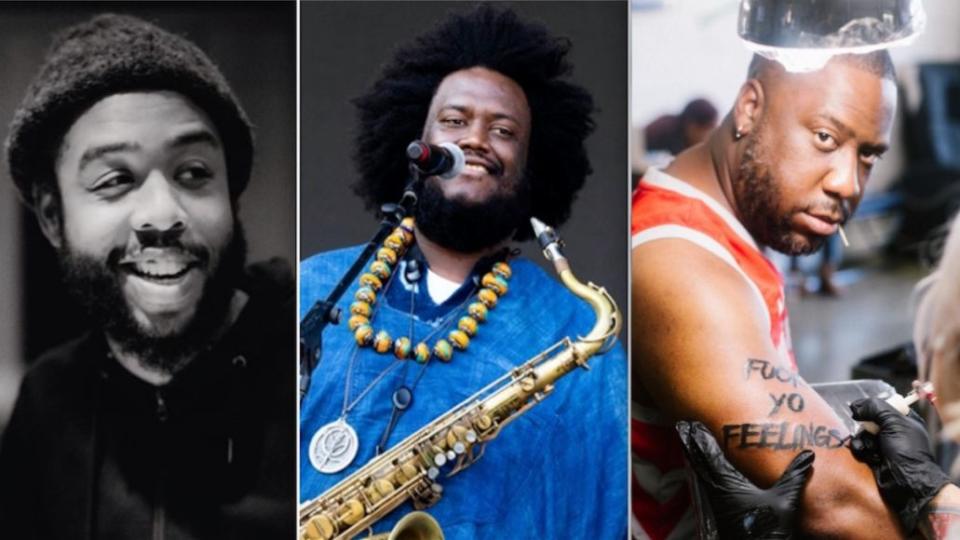 Terrace Martin, Kamasi Washington (Debi Del Grande), and Robert Glasper Dinner Party album stream record supergroup 9th wonder