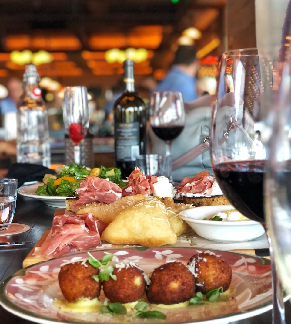 At Elisabetta's, an appetizer spread.