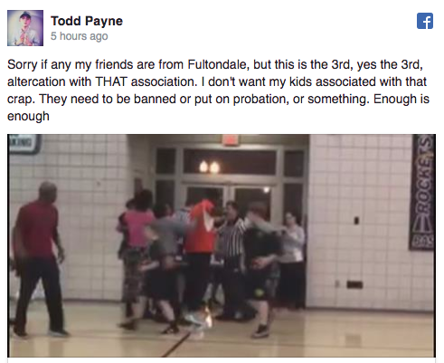 Other parents took to social media to express their disgust over the fight. Source: Facebook/Todd Payne