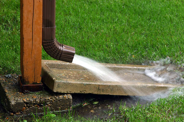 Gutter redirecting into different part of yard