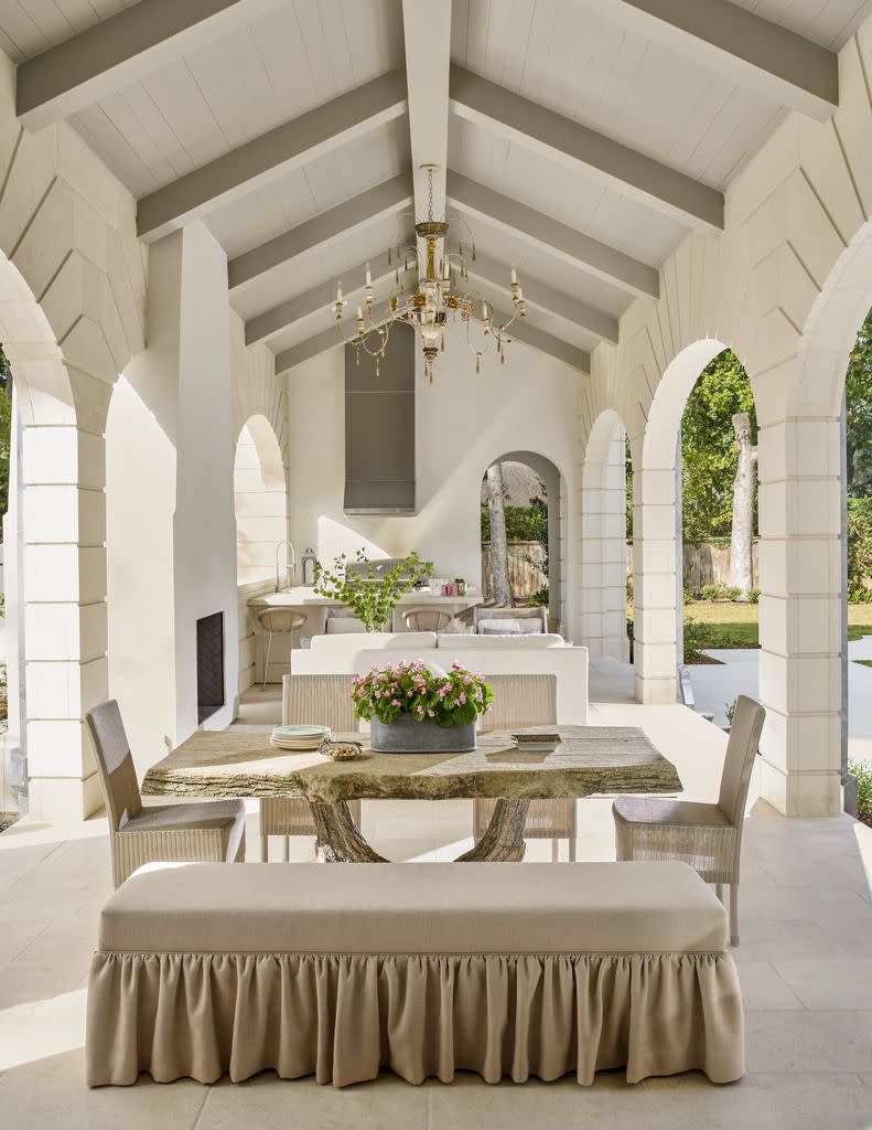 covered porch designed by dodson interiors outdoor living room