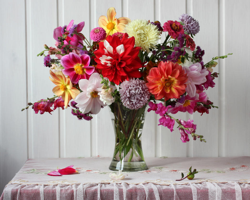 bouquet of dahlias