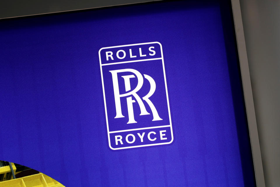 The logo of Rolls-Royce is pictured at the World Nuclear Exhibition (WNE), the trade fair event for the global nuclear community in Villepinte near Paris, France, June 27, 2018. REUTERS/Benoit Tessier