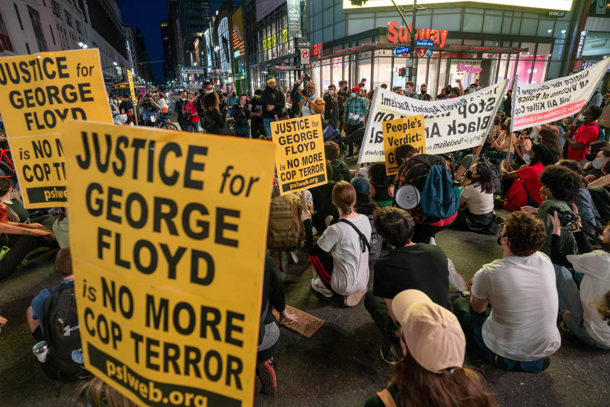 People take to the streets following the verdict in the Derek Chauvin trial 