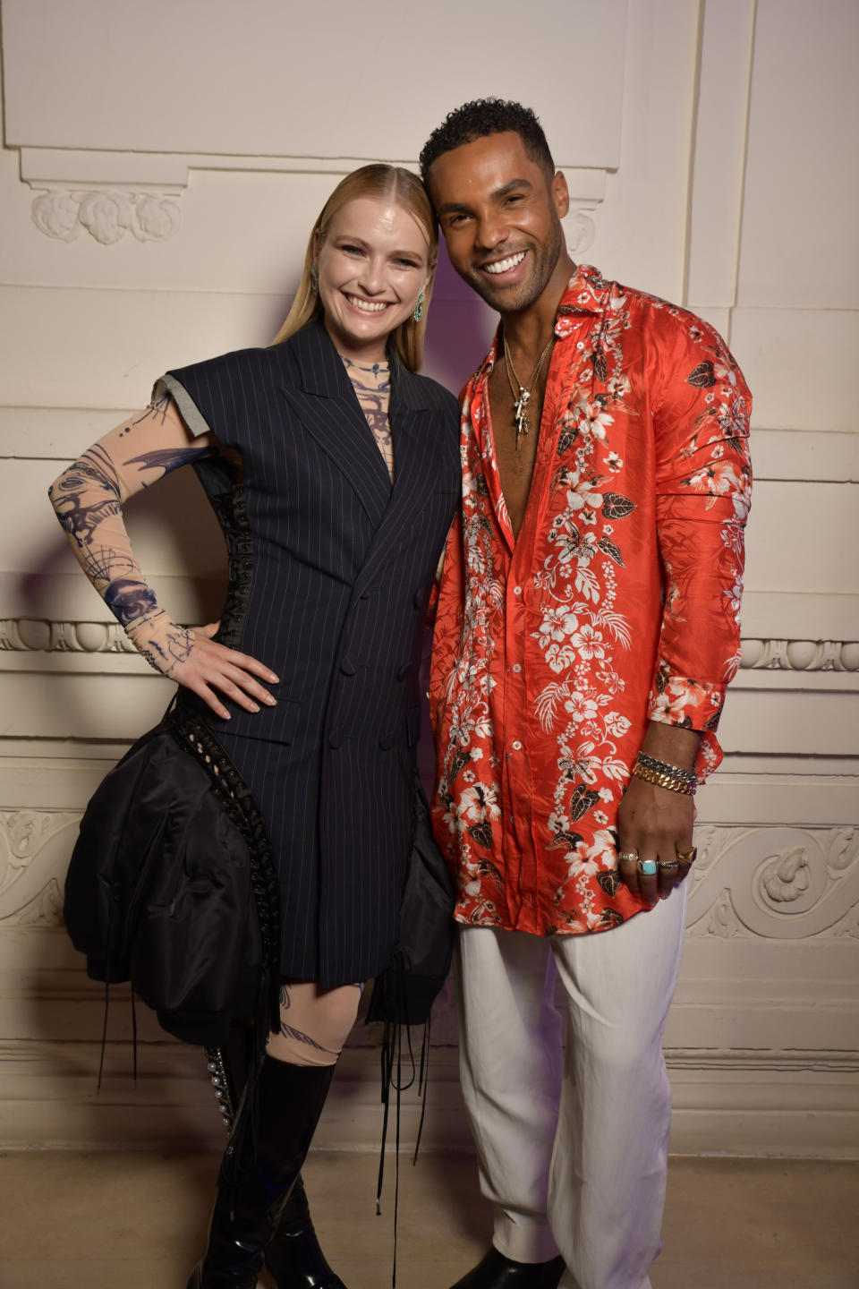 Camille Razat and Lucien Laviscount - Credit: Stephane Feugere/WWD