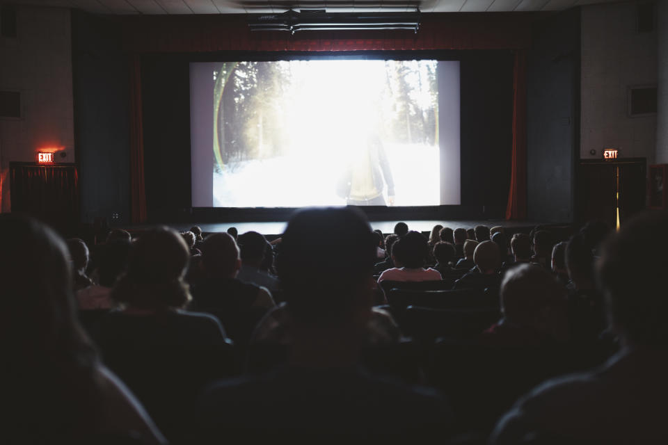 Photo of theatre after elderly man died while watching horror film in Thailand. 