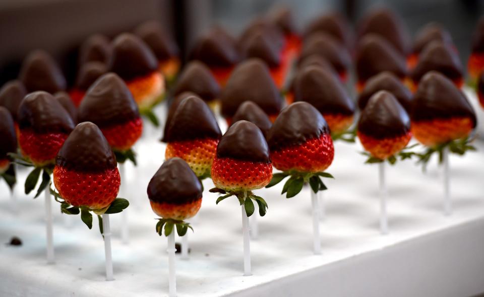 WORCESTER - Strawberries be dipped in chocolate at Edible on Pleasant Street.