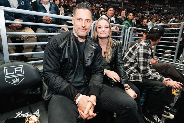 <p>Courtesy of LA Kings</p> Joe Manganiello and Caitlin O'Connor at LA Kings Game