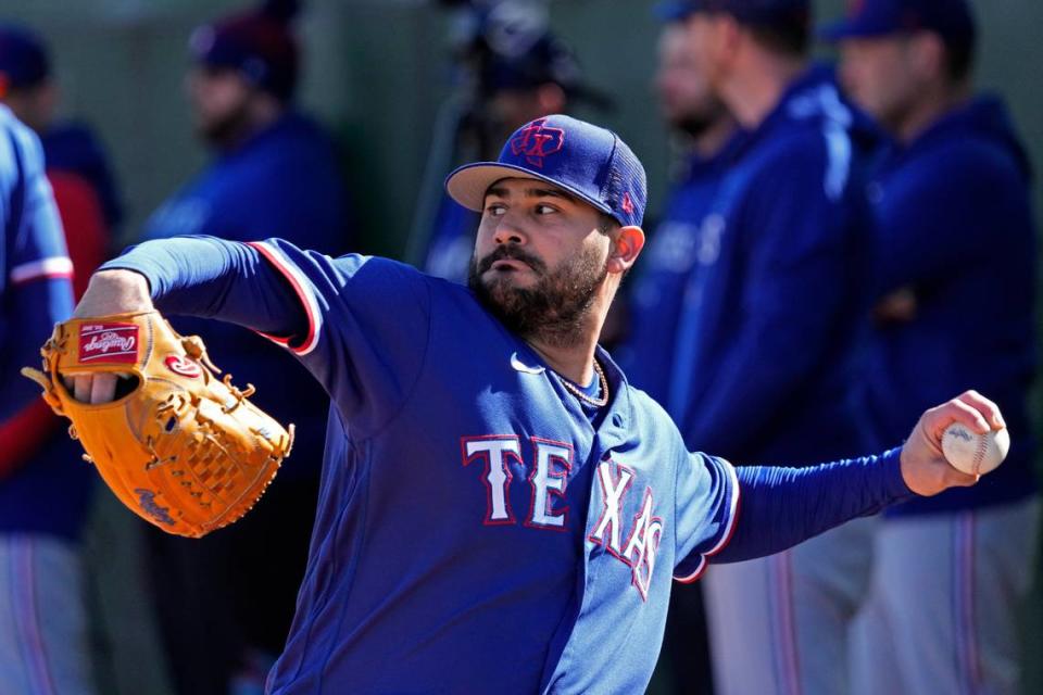 Texas Rangers pitcher Martin Perez anchored the pitching staff a year ago. This year, he’s one of the Rangers’ elite arms.