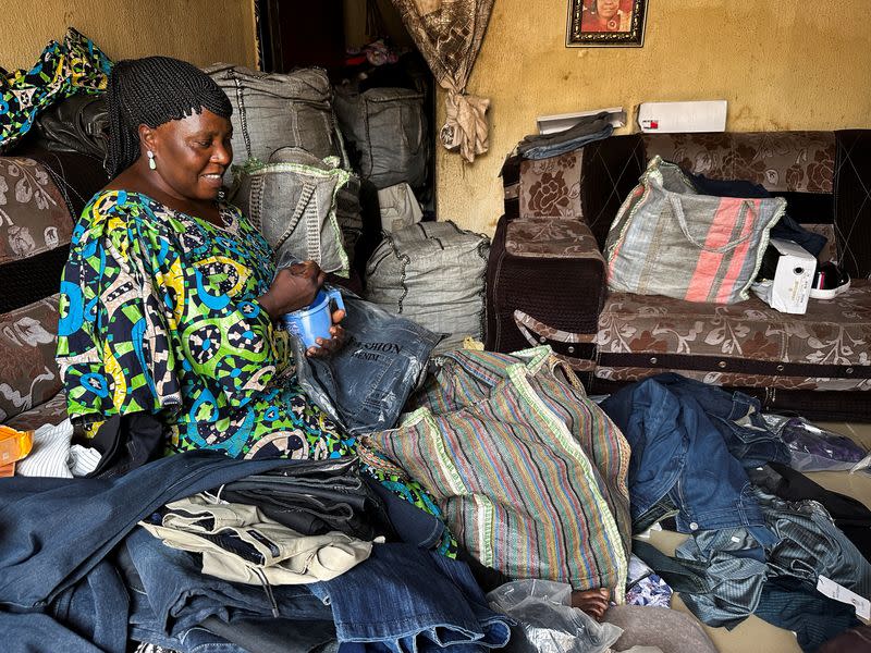 Esther Joseph, a clothes vendor whose daughter was kidnapped and released with ransom, in Kaduna