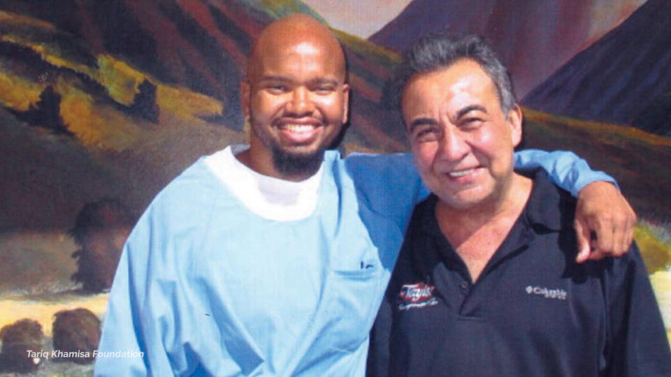 Tony Hicks and Azim Khamisa during one of Khamisa's visits to Hicks in prison. (Photo: The Tariq Khamisa Foundation)