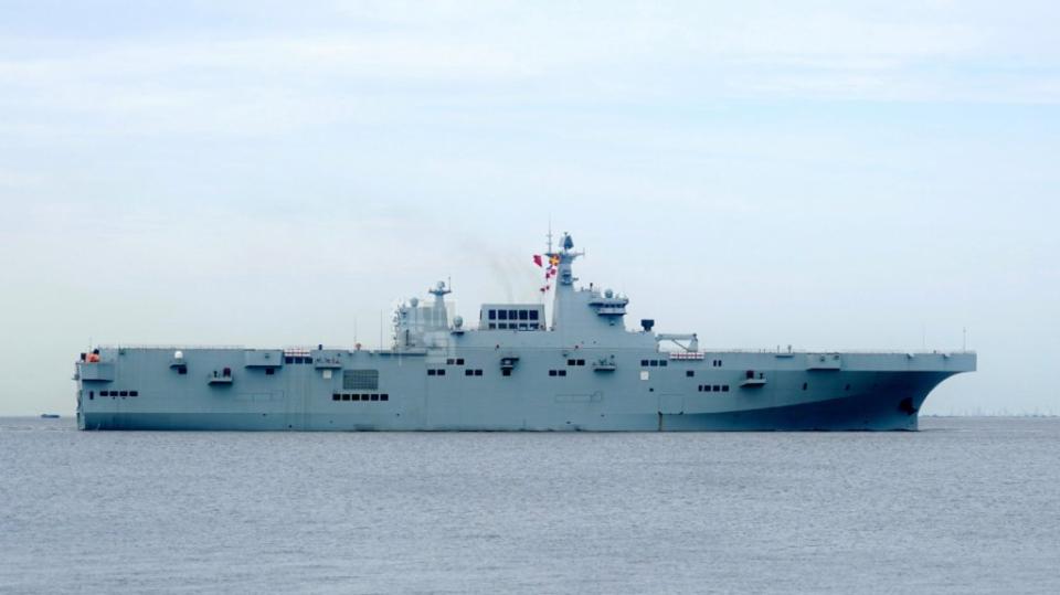 One of China’s Type 075 amphibious assault ships. <em>via Chinese internet</em> www.twz.com