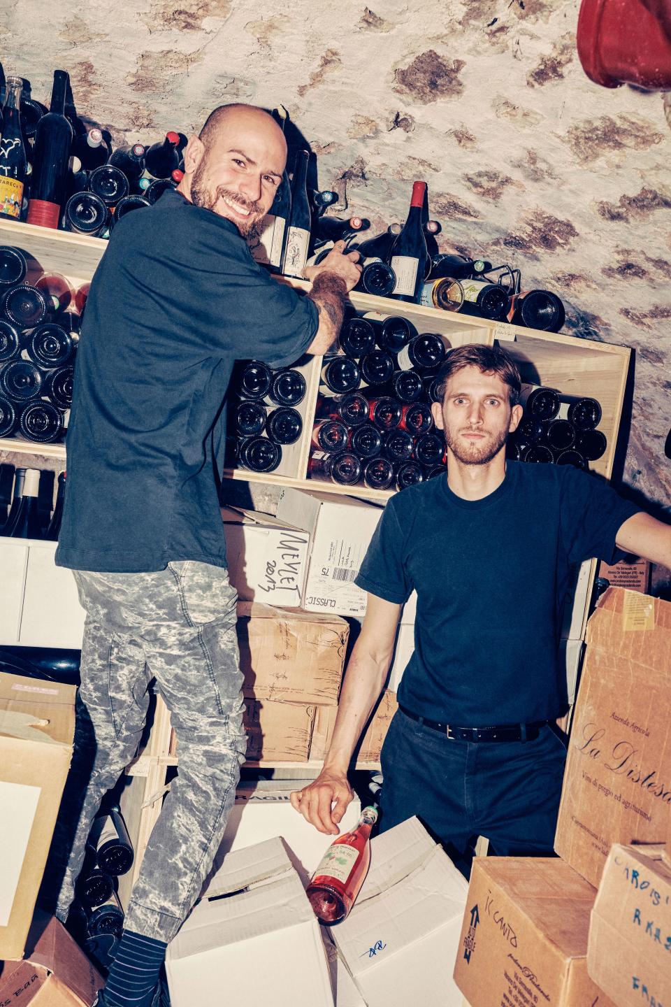 Clément Jeannin (right) is a master stuntman, Thai boxer, and party protagonist.