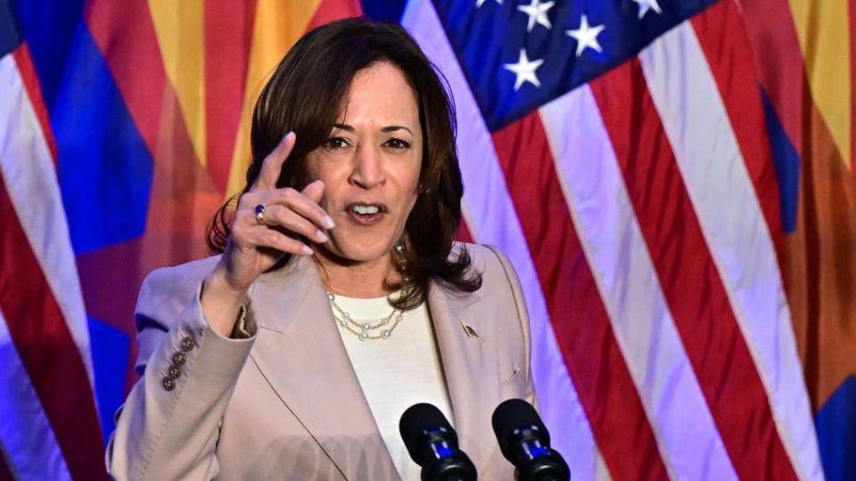 Kamala Harris, la vicepresidenta de Estados Unidos, en Tucson, Arizona, el 12 de abril de 2024