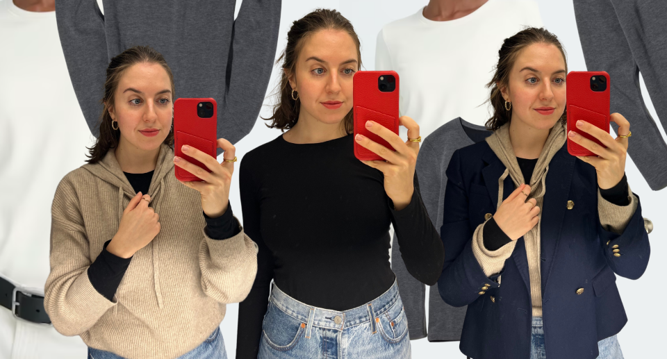 girl wearing black thermal base layer from uniqlo, This is my favourite base layer for winter — and it's only $30 (Photos via Kayla Kuefler & Uniqlo).