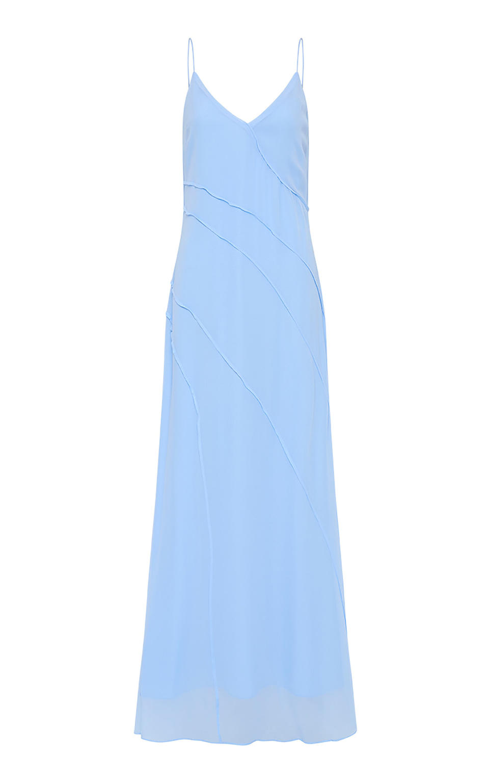 Exurbia Seamed Chiffon Midi Dress