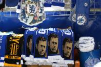 Jose Mourinho scarves for sale outside Stamford Bridge