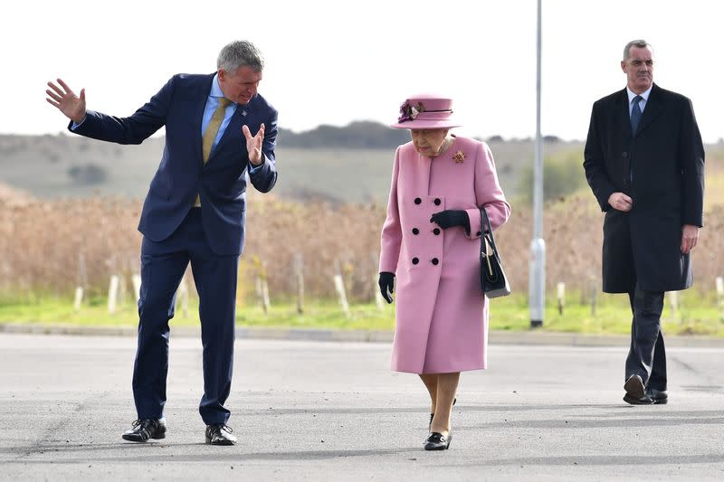 Britain's Queen Elizabeth visits Dstl near Salisbury