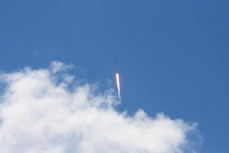 An unmanned Space Exploration Technologies Falcon 9 rocket launches in Cape Canaveral, Florida, June 28, 2015. REUTERS/Michael Berrigan