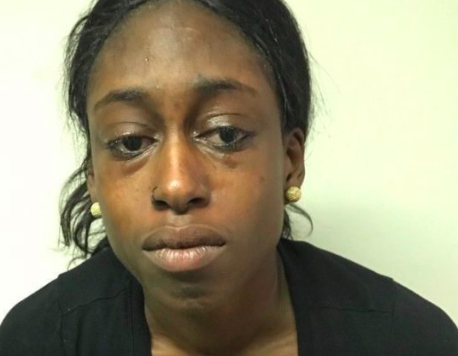 A photo shows Ebony Jemison, who allegedly shot Marshae Jones in the stomach during a fight, tearing up. Source: Police handout
