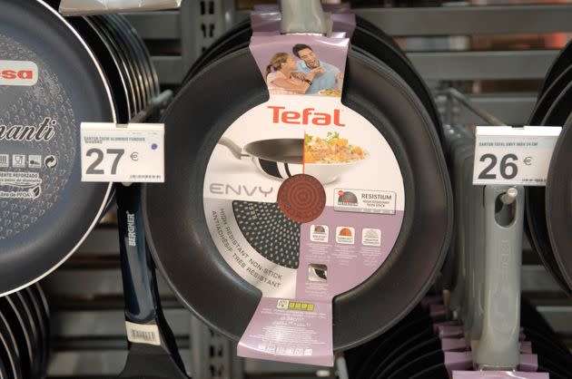 The Tefal brand of nonstick cookware was created in 1954 at the suggestion of a French engineer's wife. (Photo: Newscast via Getty Images)