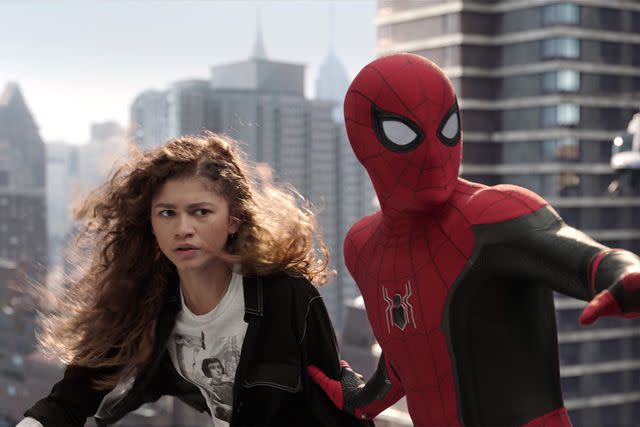 <p>Sony Pictures Releasing / Marvel Entertainment / Courtesy Everett</p> Zendaya, Tom Holland as Spider-Man