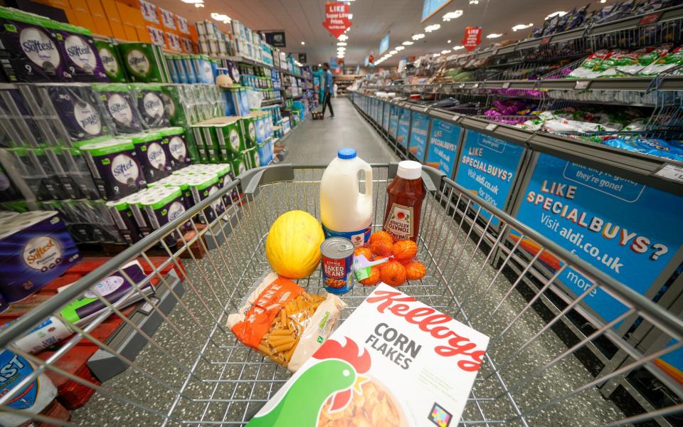 Grocery price inflation has reached a record 17.1pc - Christopher Furlong/Getty Images