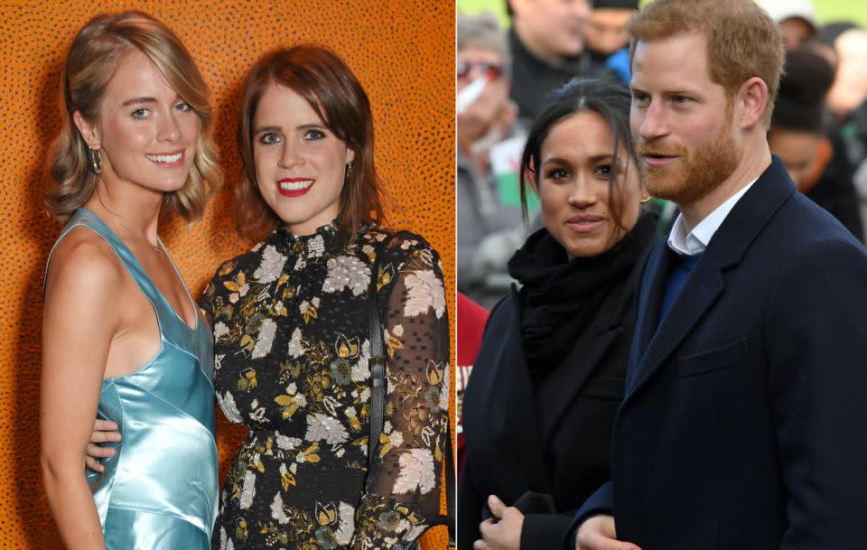 Harry's ex-girlfriend Cressida Bonas may be one of Eugenie's bridesmaids. Source: Getty