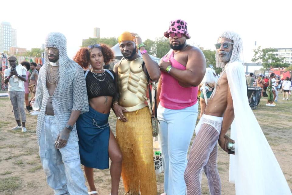 Attendees at Afropunk Brooklyn Fest 2022 expressed themselves fearlessly through fashion. (Photo by Matthew Allen)