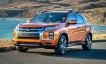 <p>The <a href="https://www.caranddriver.com/mitsubishi/outlander-sport" rel="nofollow noopener" target="_blank" data-ylk="slk:Mitsubishi Outlander Sport;elm:context_link;itc:0;sec:content-canvas" class="link ">Mitsubishi Outlander Sport</a> is refreshed for this year, but the biggest of its updates are skin deep. Inside, the Outlander Sport can fit 19 carry-ons with its 60/40 split-folding rear seats set flat. The Outlander Sport also benefits from having a deep center console, but lacks door pockets for rear seat passengers. </p><ul><li>Base price: $22,090</li><li>Carry-on capacity, rear seats folded: 19 suitcases</li><li>Cargo volume, rear seats folded: 49 cubic feet<br></li><li>Cargo volume, behind rearmost row of seats: 21 cubic feet</li></ul><p><a class="link " href="https://www.caranddriver.com/mitsubishi/outlander-sport/specs" rel="nofollow noopener" target="_blank" data-ylk="slk:MORE OUTLANDER SPORT SPECS;elm:context_link;itc:0;sec:content-canvas">MORE OUTLANDER SPORT SPECS</a></p>