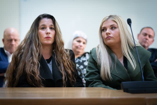 Jack Taylor's sisters Donna and Jenny Taylor during the jury inquest in December 2021 (Photo: Stefan Rousseau via PA Wire/PA Images)