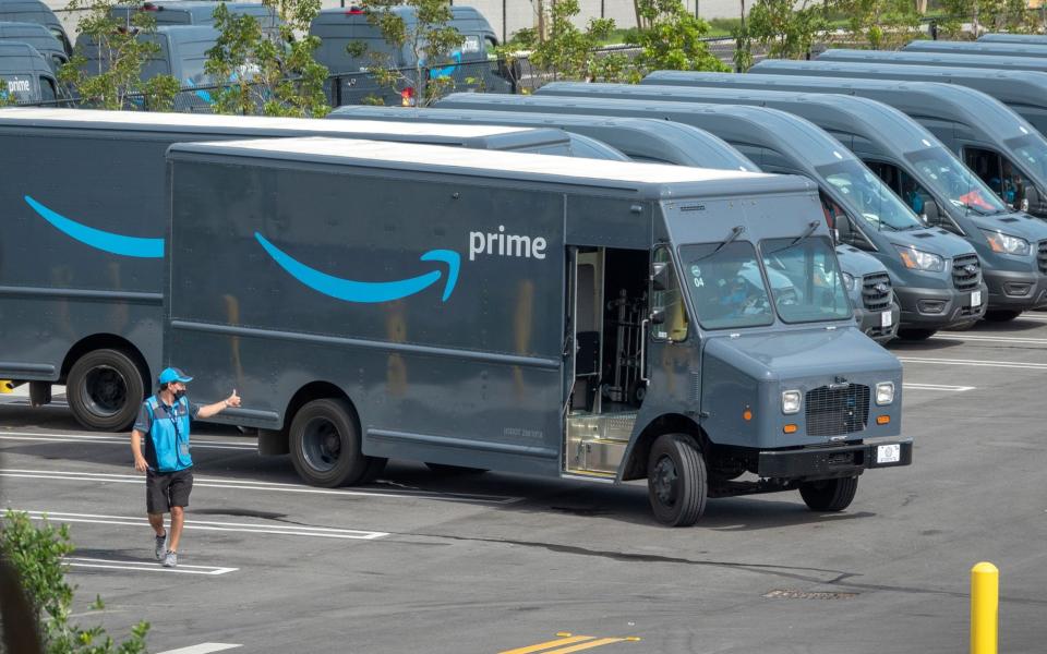 Amazon has been forced to apologise for denying claims that drivers have had to urinate in bottles during shifts - CRISTOBAL HERRERA-ULASHKEVICH/EPA-EFE/Shutterstock 