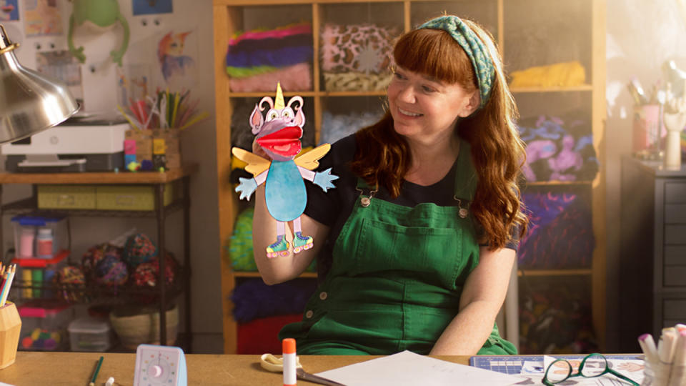 <em>Stacey Gordon, who has a son with autism in college, said creating Print Pals was a dream come true. “As a puppet builder, when somebody comes to you and says, 'We want you to do something after your own heart, something for your own community,' how do you say no?” Gordon told Parade. “It was a no-brainer for me."</em><p>Photo credit: Courtesy of Dan Perlowitz</p>
