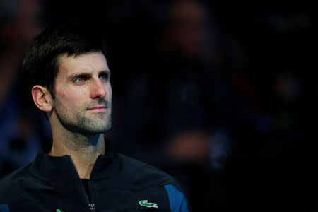 Tennis - ATP Finals - The O2, London, Britain - November 18, 2018 Serbia's Novak Djokovic looks on after losing the final against Germany's Alexander Zverev Action Images via Reuters/Andrew Couldridge