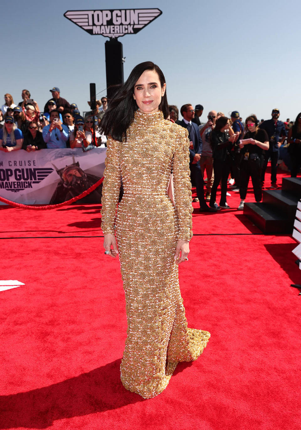 Jennifer Connell at the premiere of ‘Top Gun: Maverick’ held at USS Midway on May 4th, 2022 in San Diego, California. - Credit: Christopher Polk for Variety