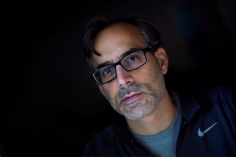 Mark Giaconia, who served for 20 years in the U.S. Army, of which 15 years in the U.S. Special Forces and was embedded with the Kurds in Iraq, poses for a photograph at his house in Herndon