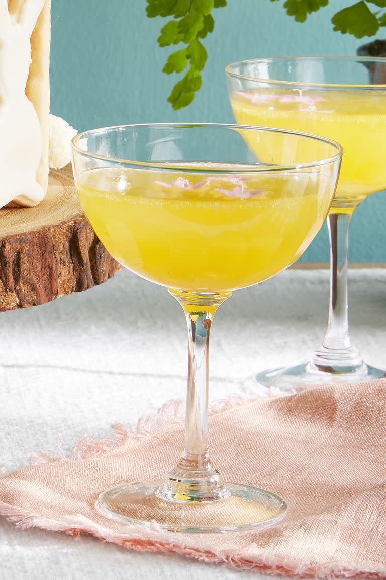 <p>A garnish of edible flowers will have your guests marveling over this cocktail all night long.<br></p><p><strong><a href="https://www.countryliving.com/food-drinks/a19042160/lillet-spritz-recipe/" rel="nofollow noopener" target="_blank" data-ylk="slk:Get the recipe for Lillet Spritz;elm:context_link;itc:0;sec:content-canvas" class="link ">Get the recipe for Lillet Spritz</a>.</strong> </p>