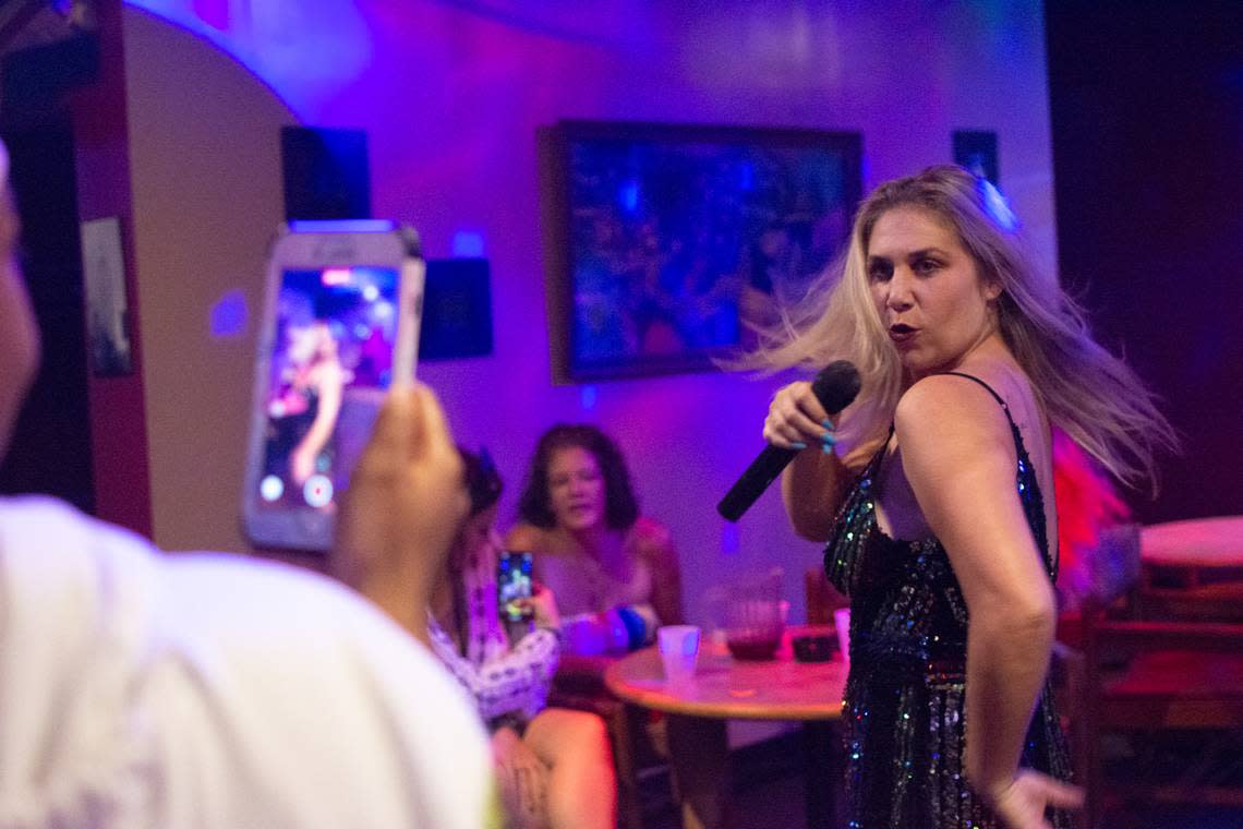 Bargoers at St. George participated in a lip sync battle as part of a week-long LGBTQ+ Pride celebration in Myrtle Beach. Sept. 29, 2021. Chase Karacostas