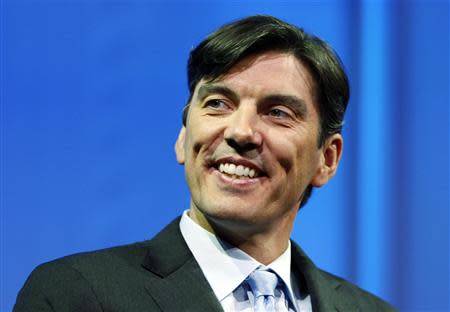 Chairman and CEO of AOL Tim Armstrong smiles during a panel session at The Cable Show in Boston, Massachusetts in this May 21, 2012, file photo. REUTERS/Jessica Rinaldi/Files