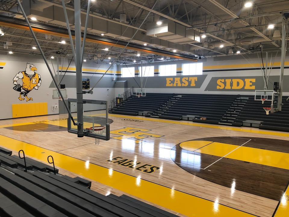 East High School's new 1,200 capacity gymnasium is fit to host state playoff basketball games.
