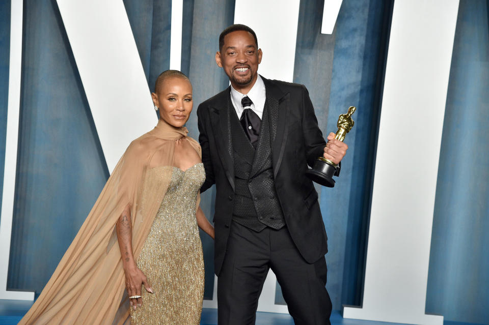 Will Smith and wife Jada Pinkett-Smith at Vanity Fair Oscar Party 