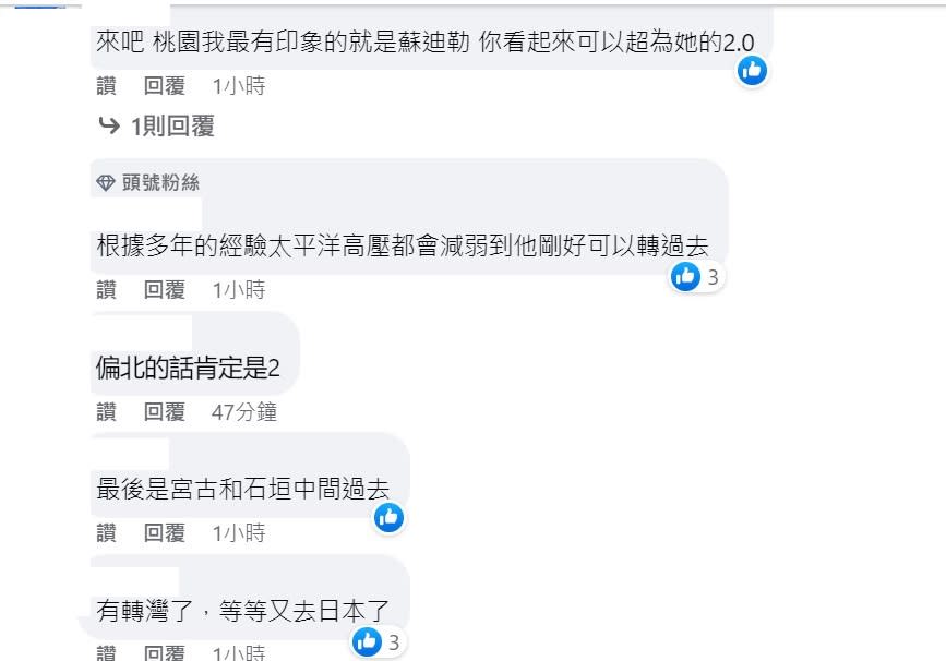 「杜蘇芮」颱風路徑可能北轉引起網友討論。   圖：取自《台灣颱風論壇》臉書