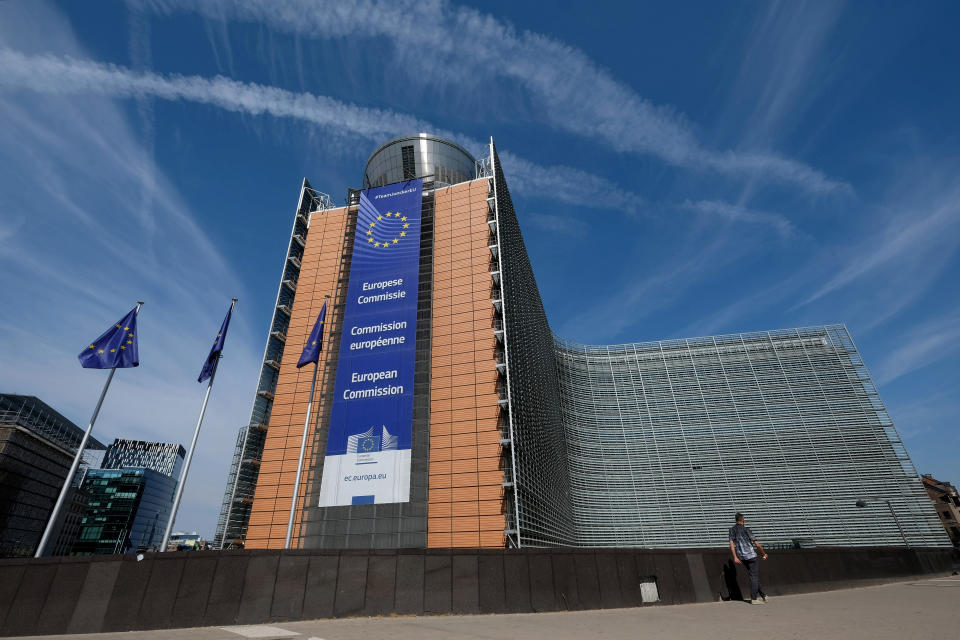 The European Commission headquarters in Brussels where Jean-Claude Juncker will host Theresa May on Wednesday (Getty)